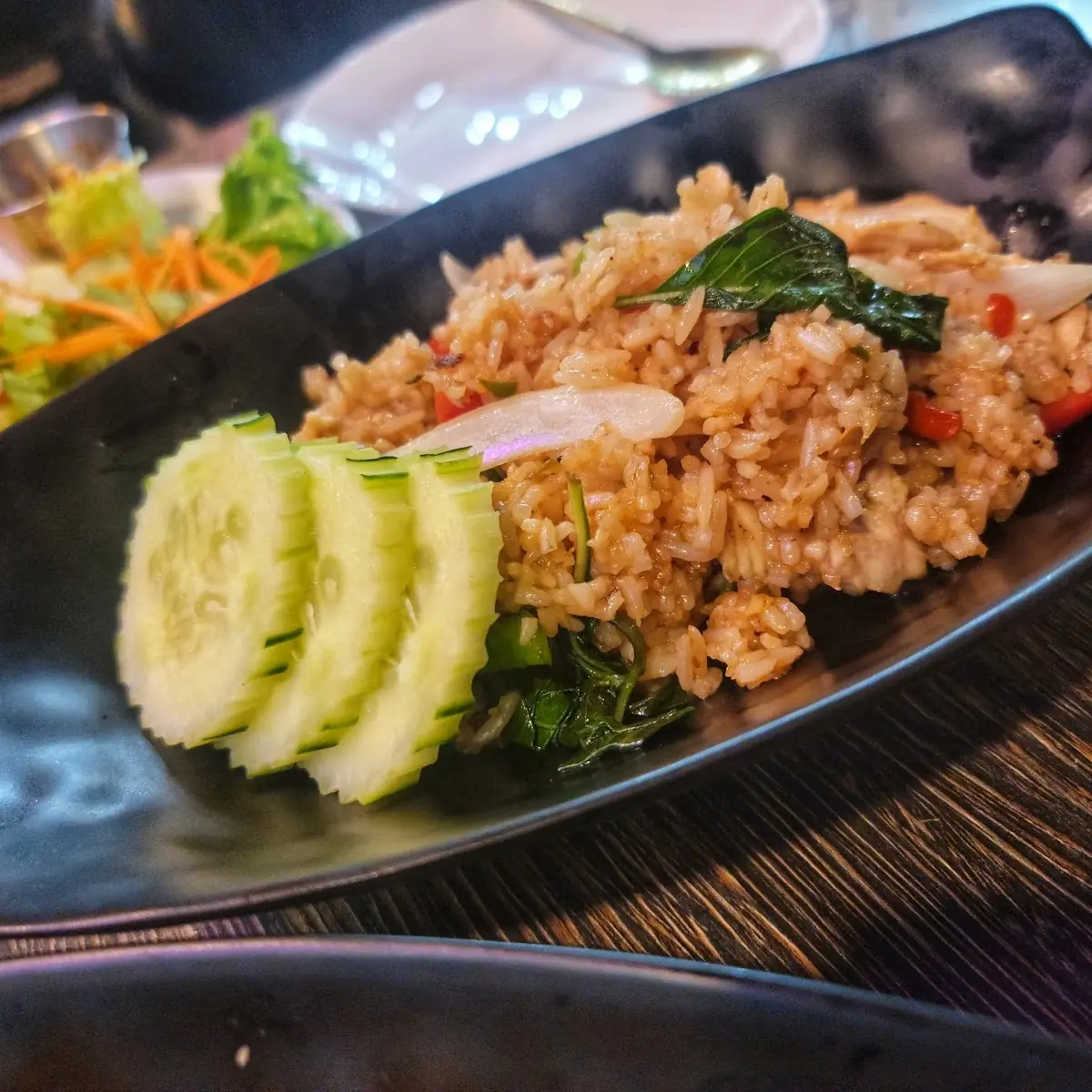 hm basil fried rice fried egg ข้าวผัดโหระพาไข่ดาว