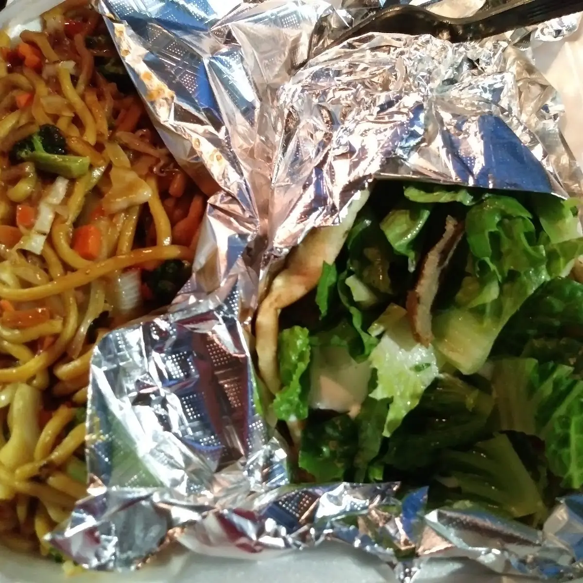 Lamb Gyro with Vegetable Lo Mein