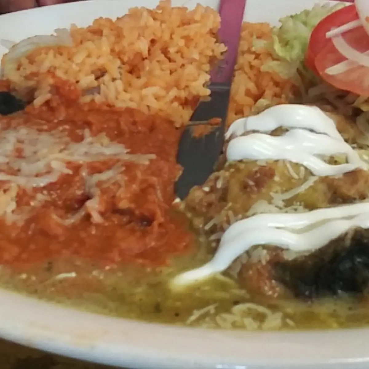 Chili Relleno with Rice & Beans