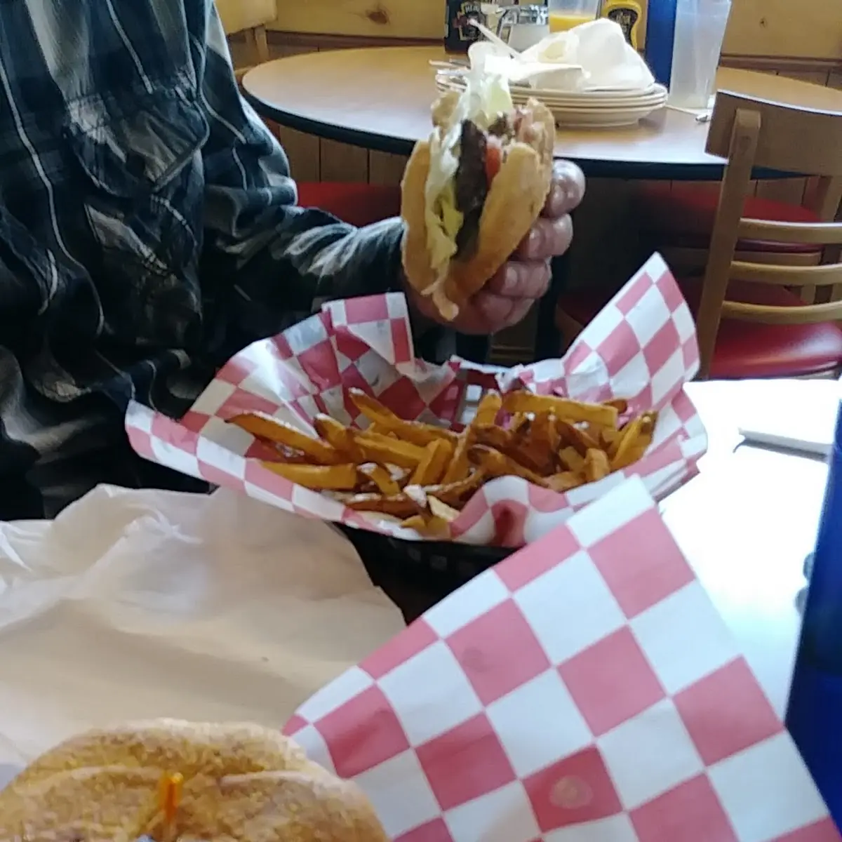 Muchroom Burger and Fries Hot Stuff Stacker