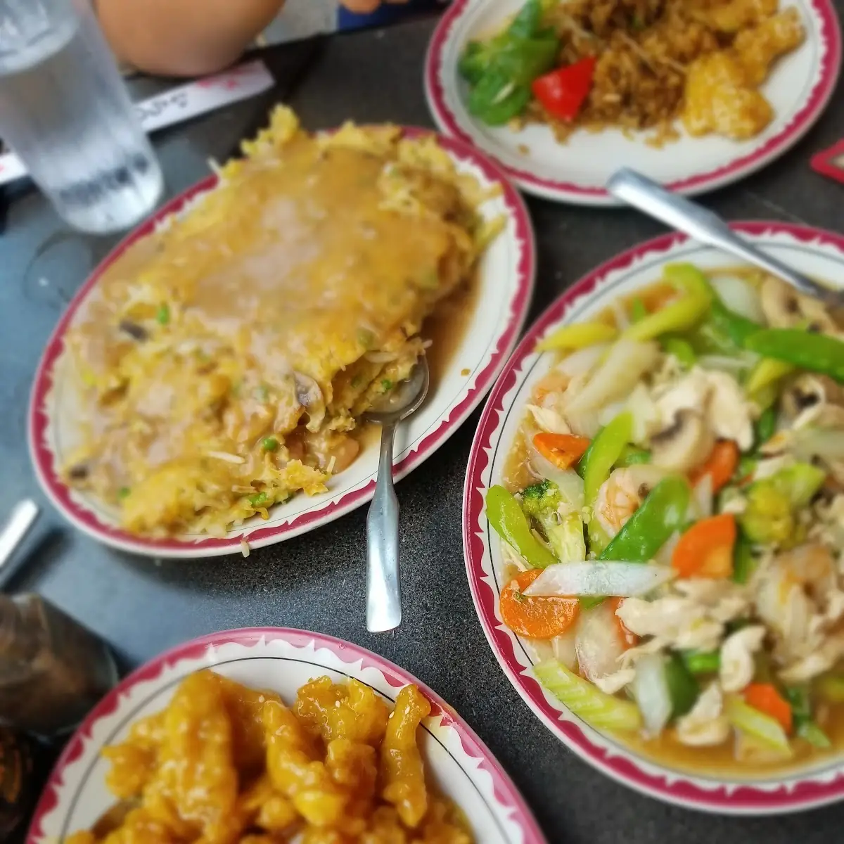 Lemon Chicken Egg Foo Yong and Yung Chow Fried Rice, Happy Jack's Restaurant & Patio