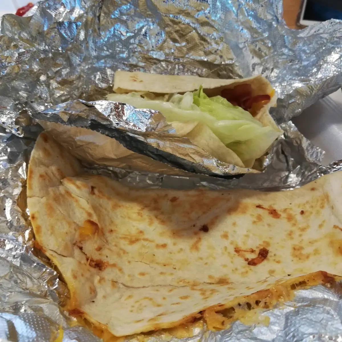 Chicken Quesadilla and Bacon Wrap