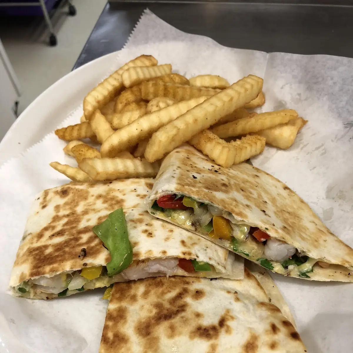 Shrimp Quesadilla w FF