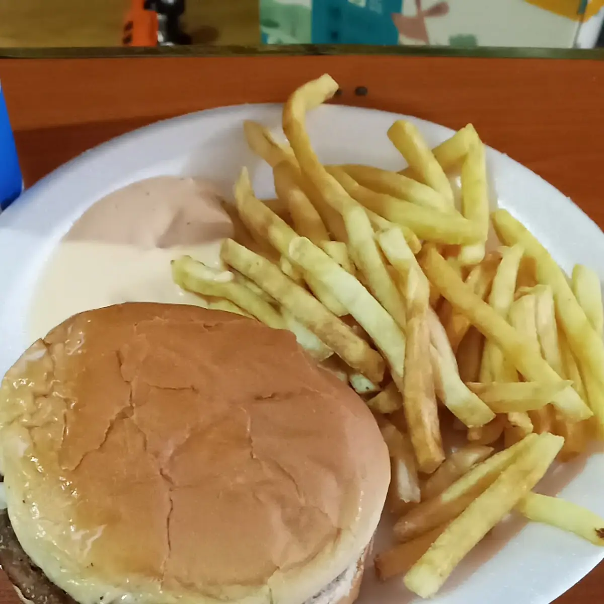 Hamburger and French Fries