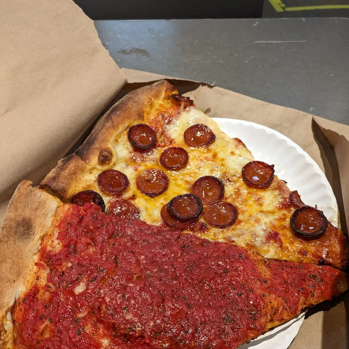 Tomato Pie and Honey Pepperoni Pizza