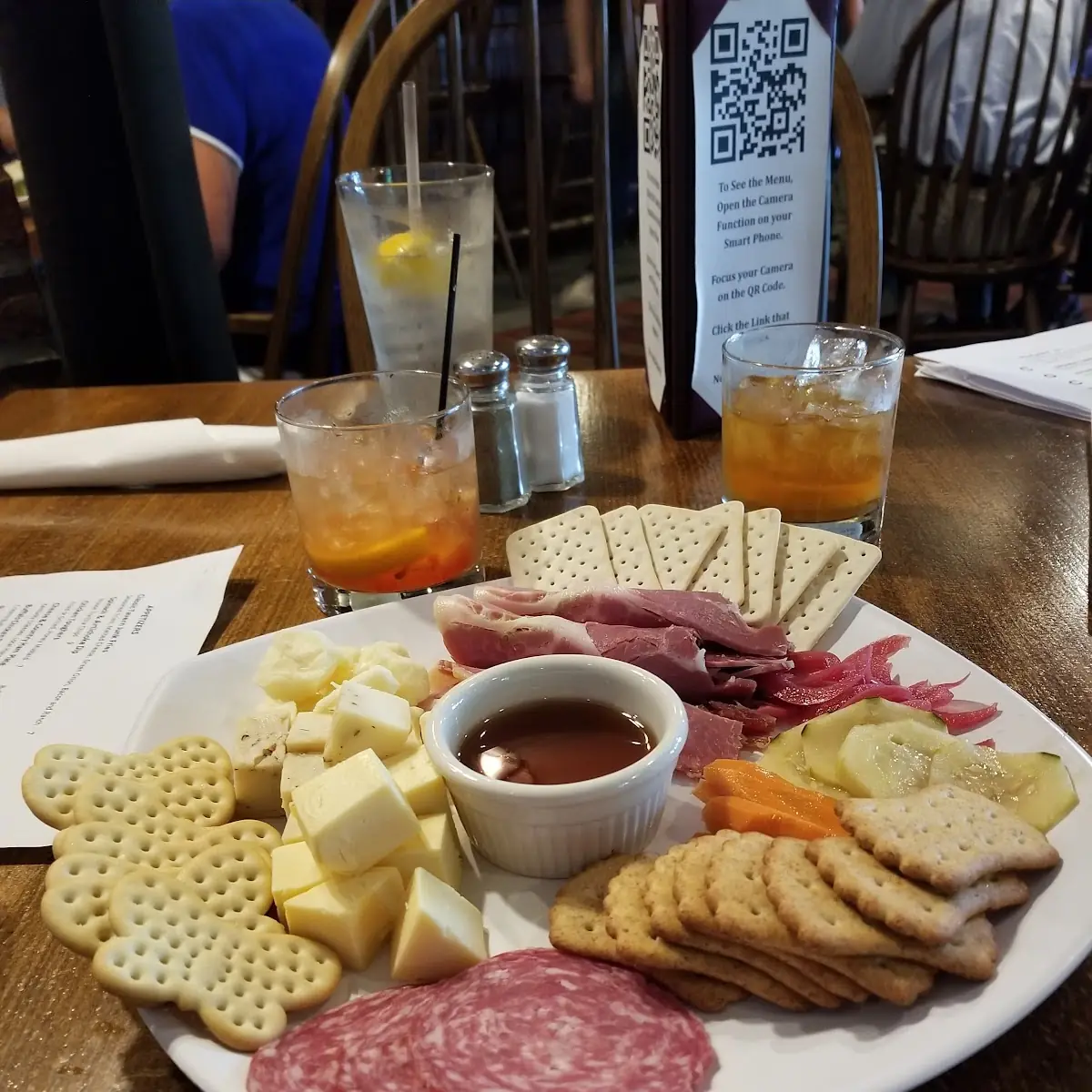 Meat and Cheese Plate with Pickled Vegetables