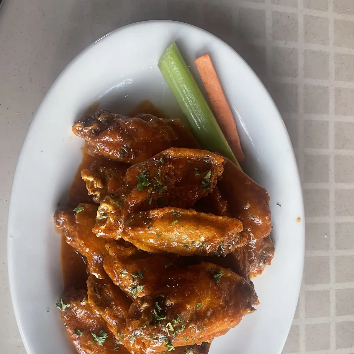 Spicy Glazed Chicken Wings with Ranch