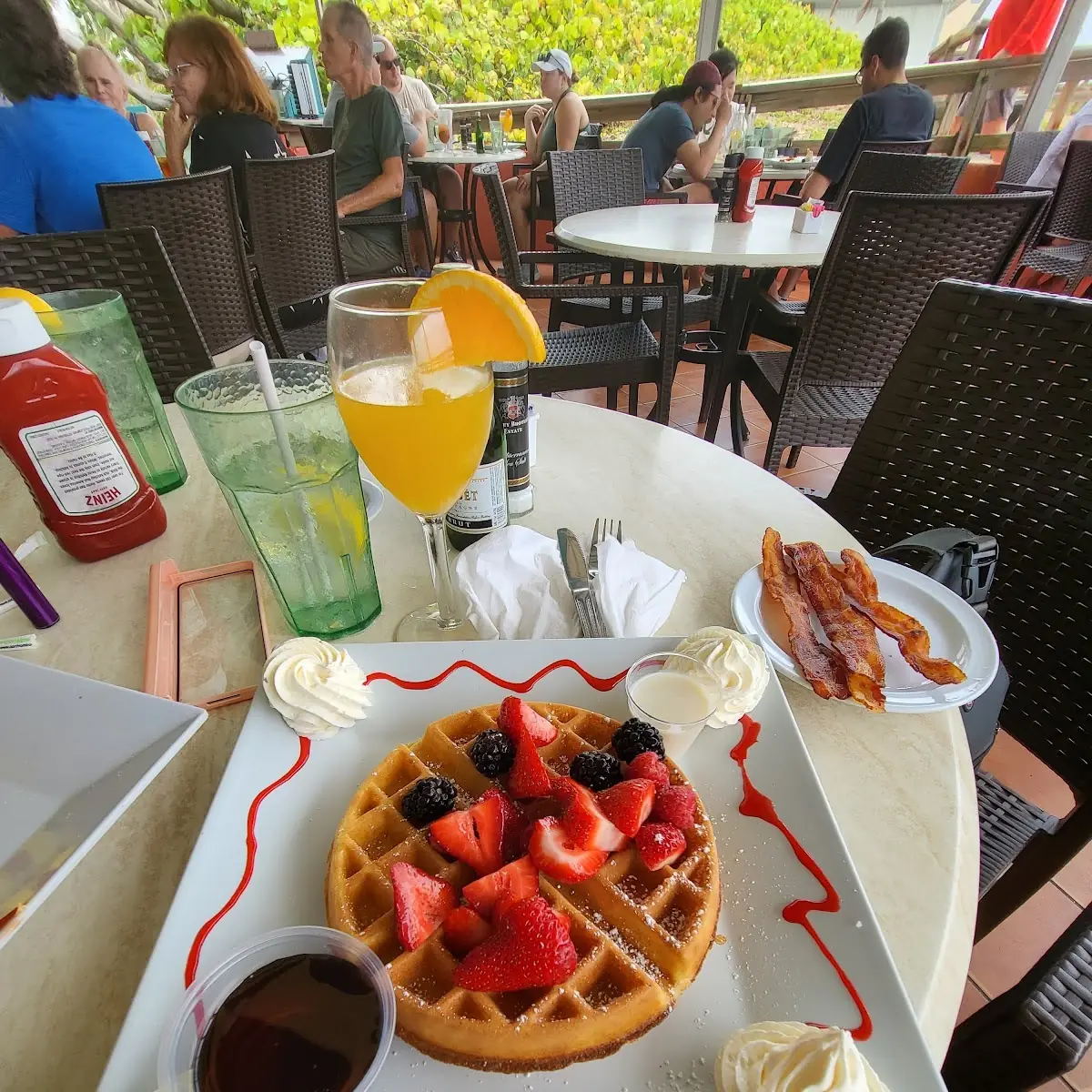 Waffles with Fresh Berries