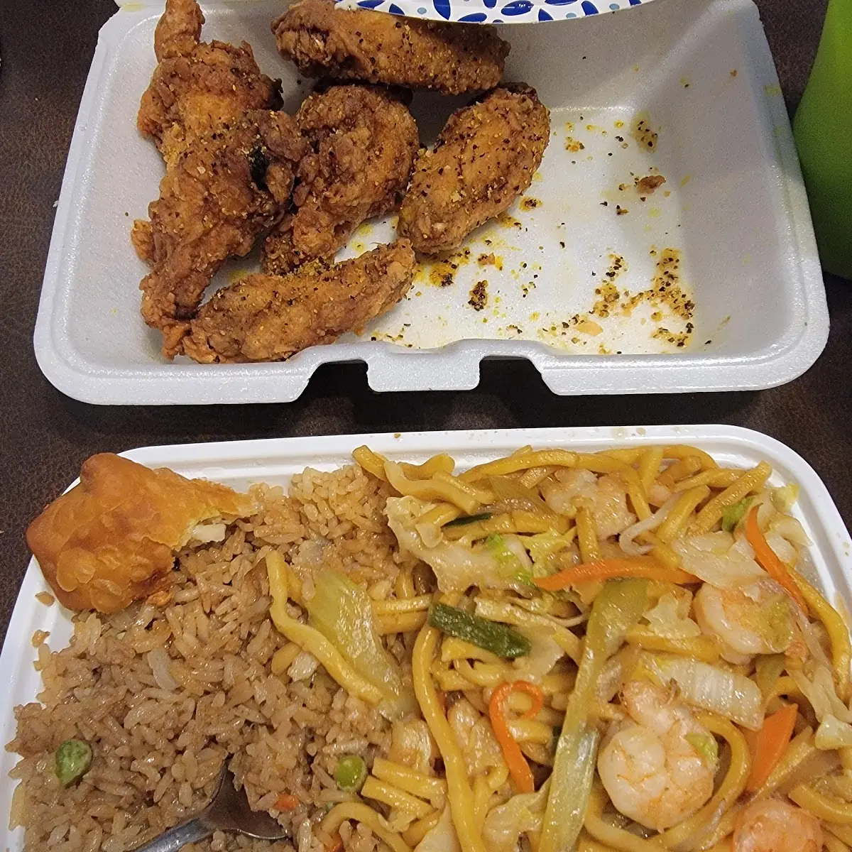 Wing w Shrimp or Beef Fried Rice