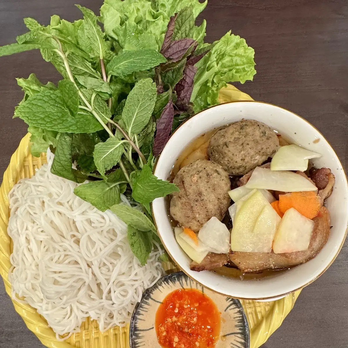 Fermented Shrimp Paste Vermicelli Platter Bún Đậu Mắm Tôm