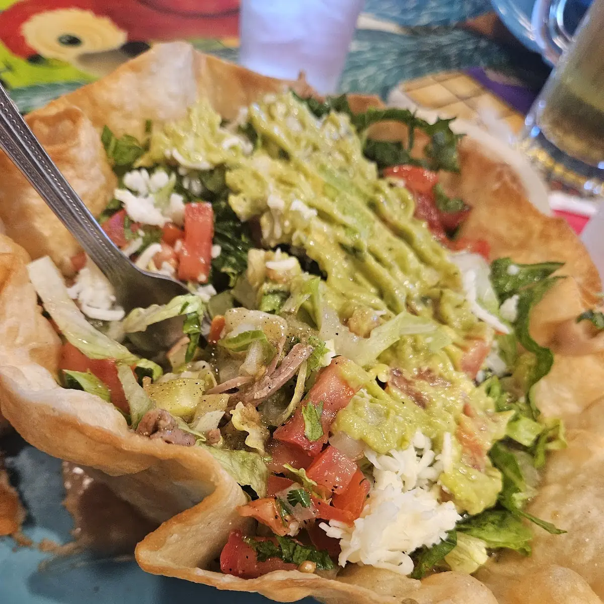 Chile Verde Taco Salad