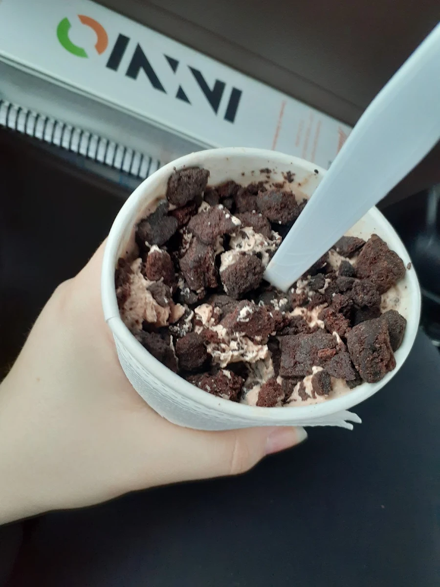Chocolate Ice Cream with Brownie Bites