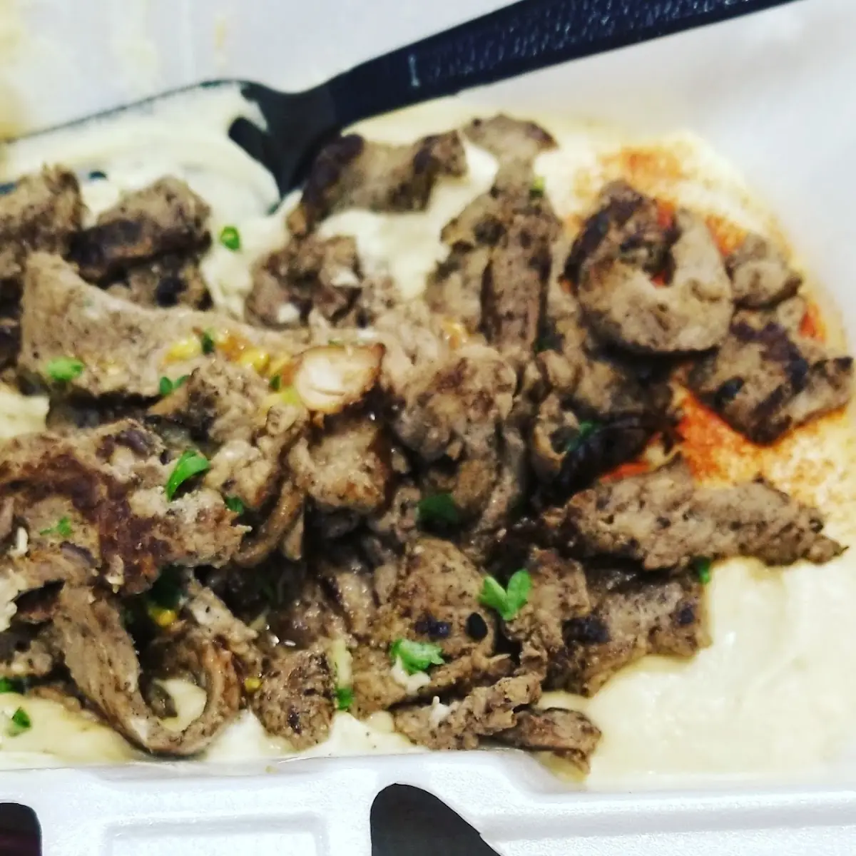 Chicken Shawarma Hummus Plate
