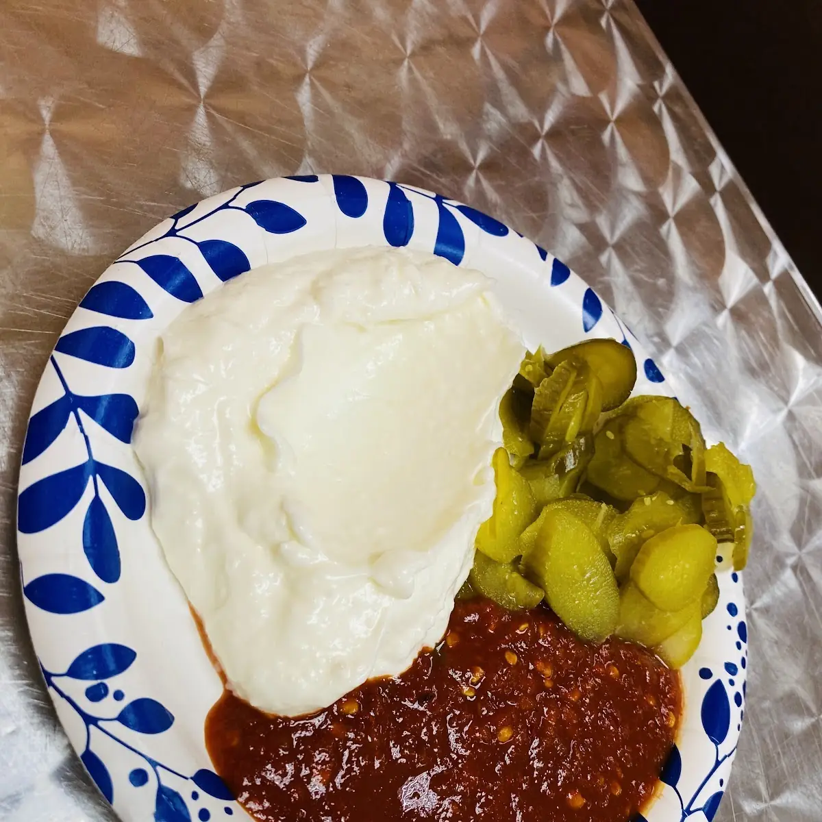 Garlic Sauce and Pickles