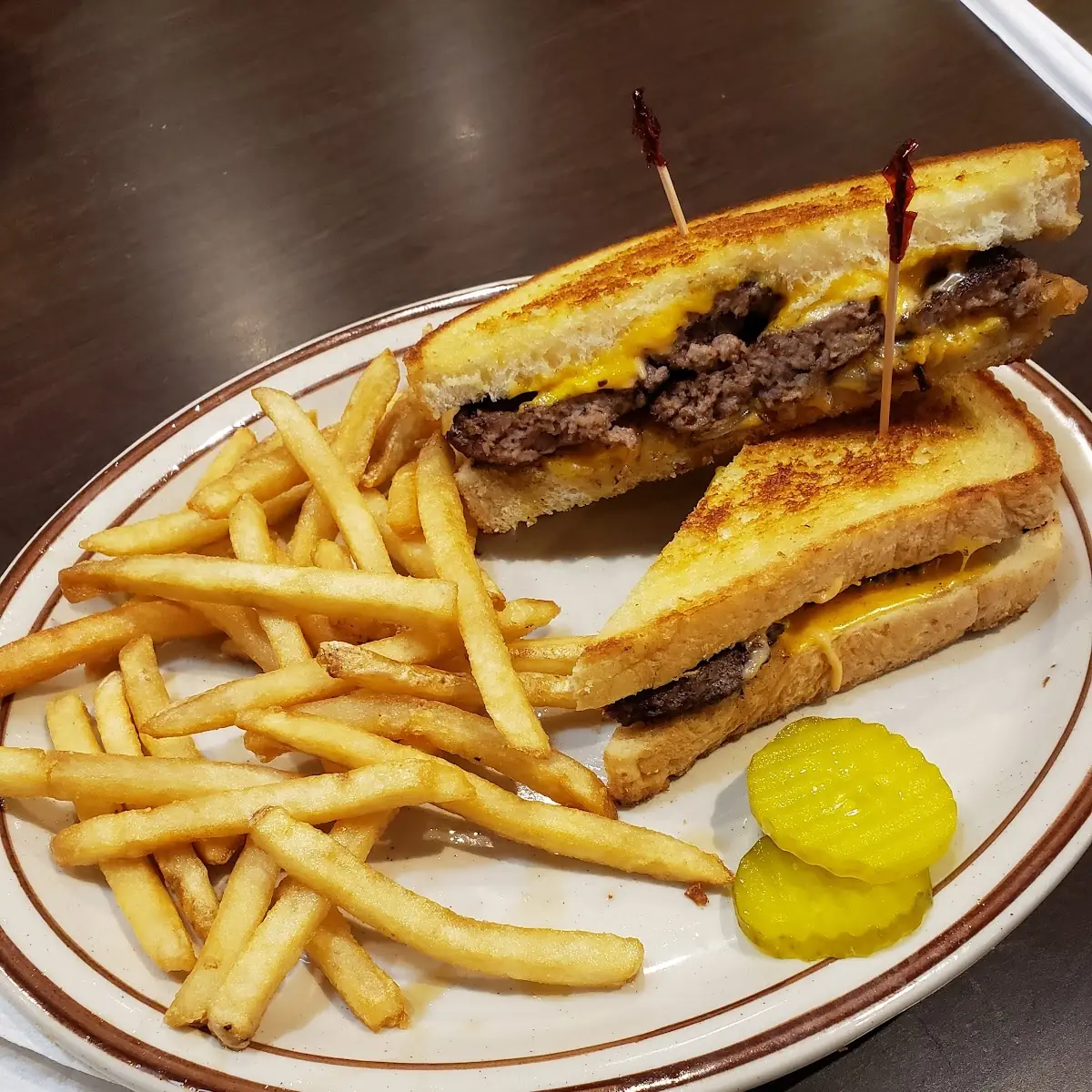 Patty Melt and French Fries