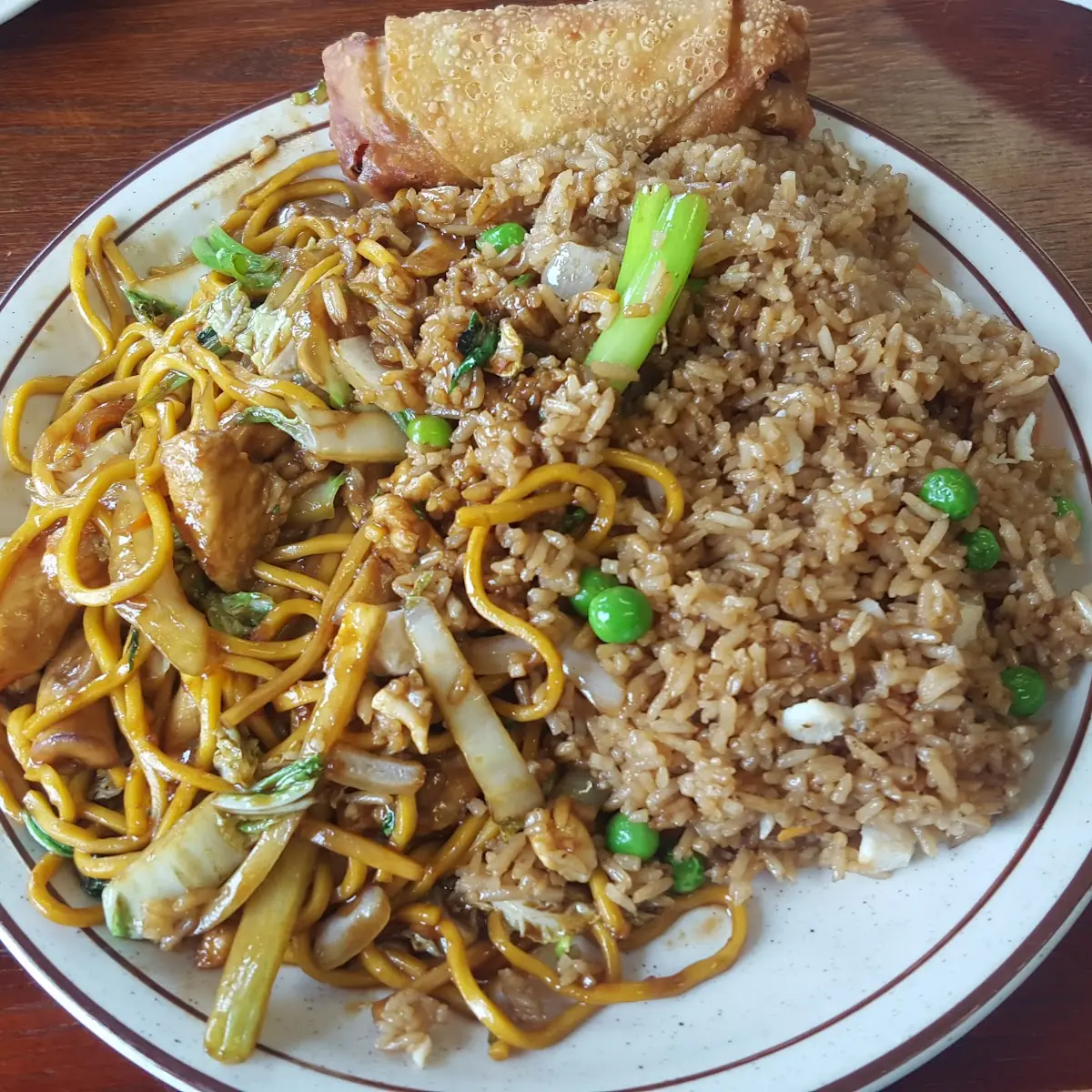 Chicken Lo Mein Chicken Fried Rice Combo Plate