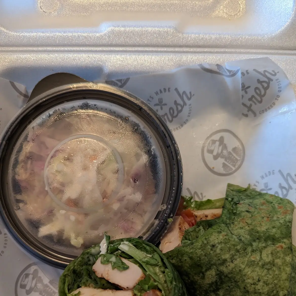 Grilled Chicken Wrap with Coleslaw