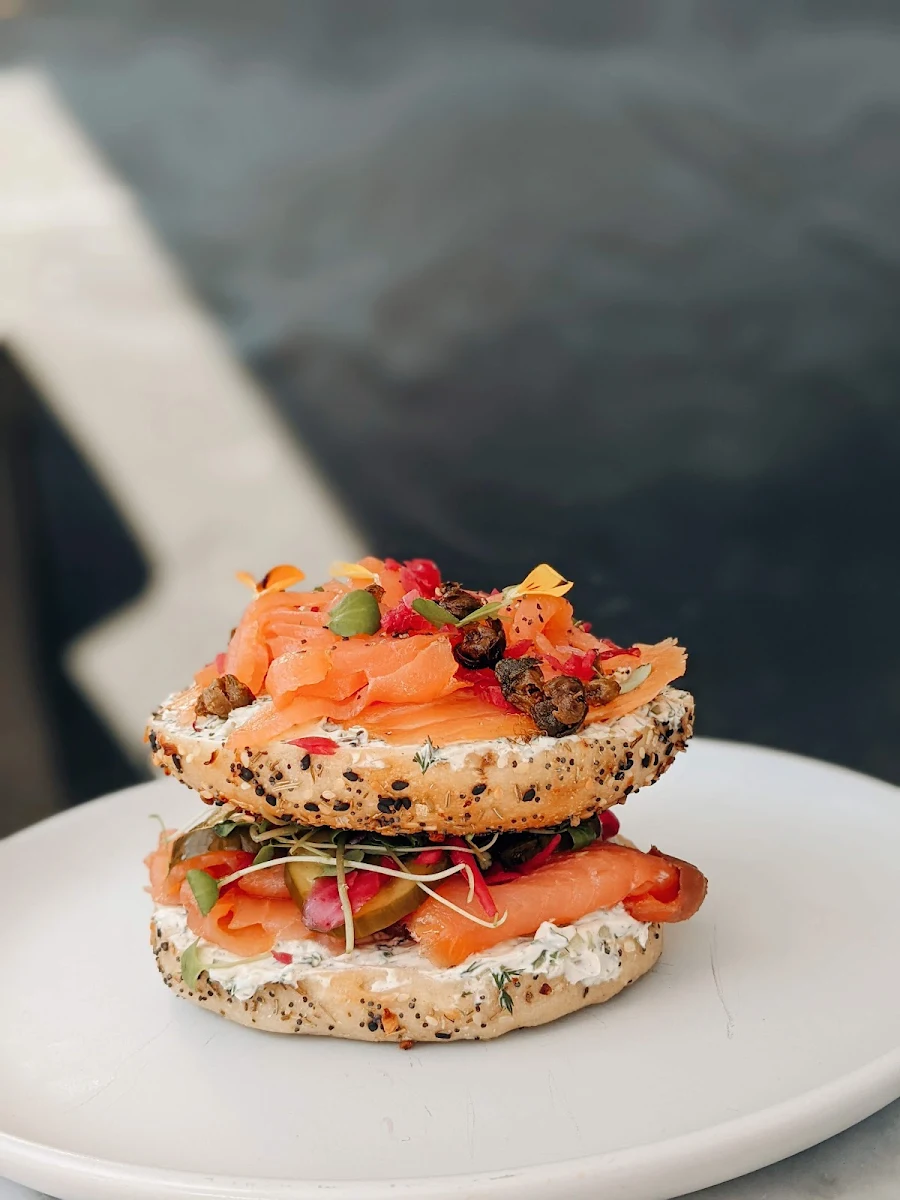 Twice Salmon Bagel, Tarte Beach House