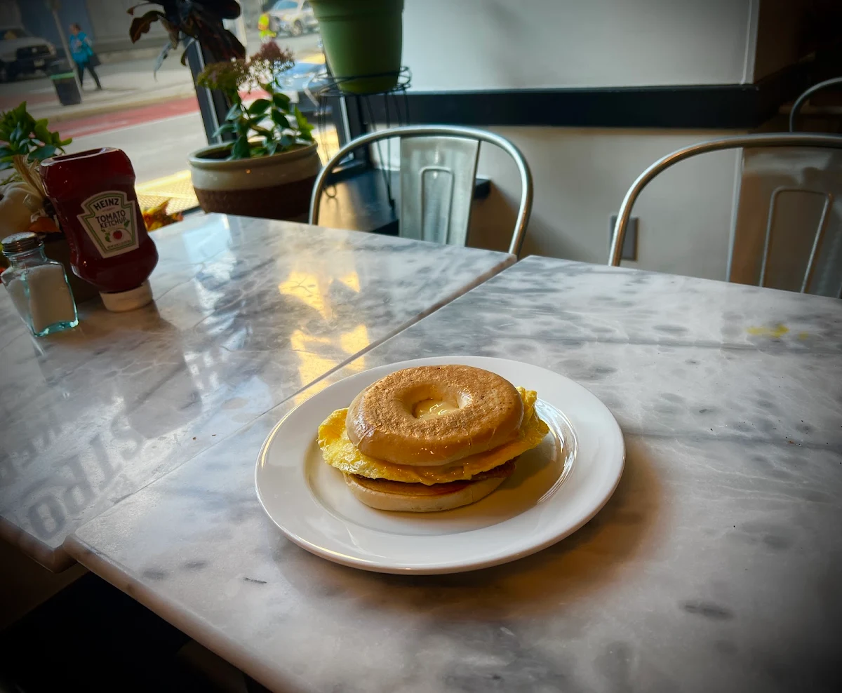Bagel with Egg Cheese and Sausage