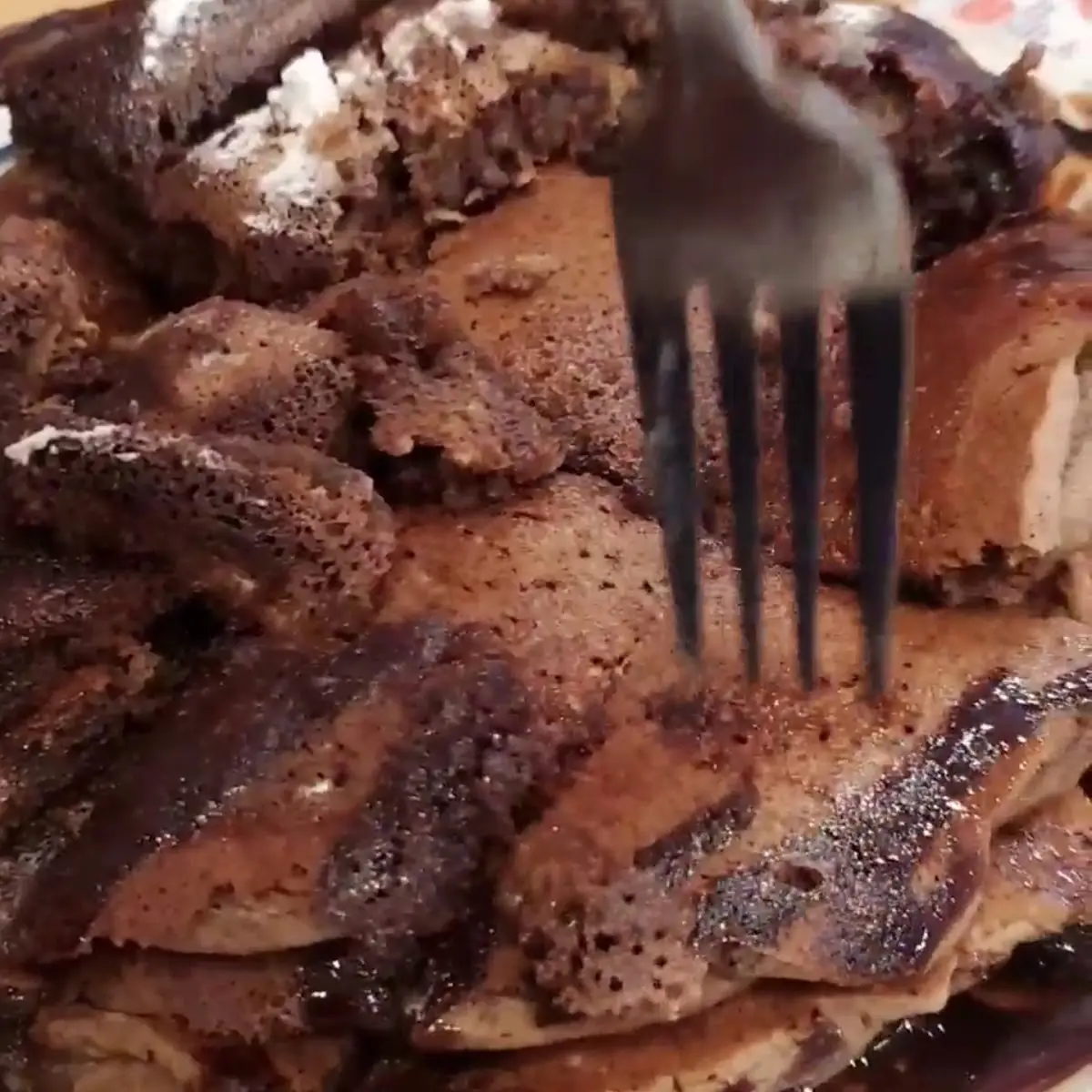 Belgian Dark Chocolate Mousse Pancakes