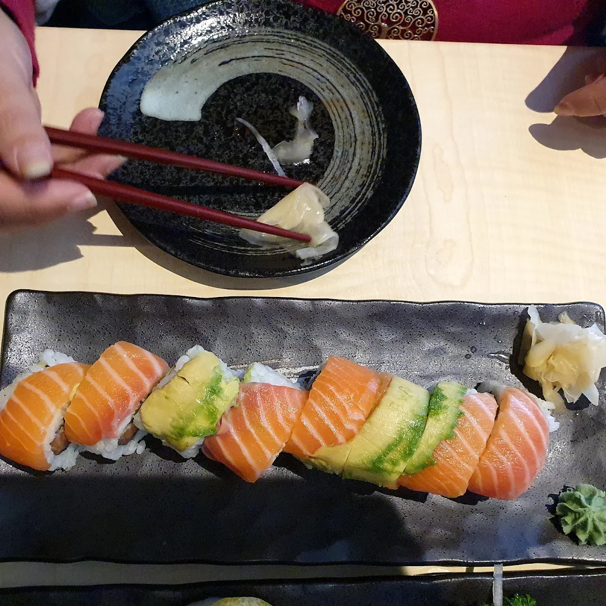 Fresh Salmon and Avocado Fusion Roll, Miku Japanese Restaurant