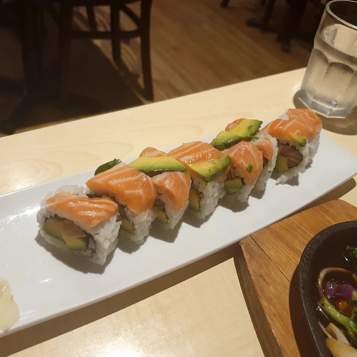 Fresh Salmon and Avocado Nigiri, Miku Japanese Restaurant