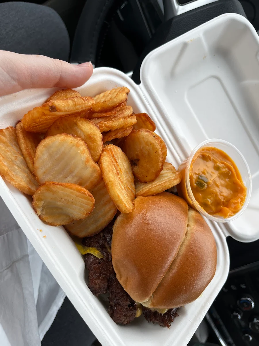 Dollar Fries with Queso