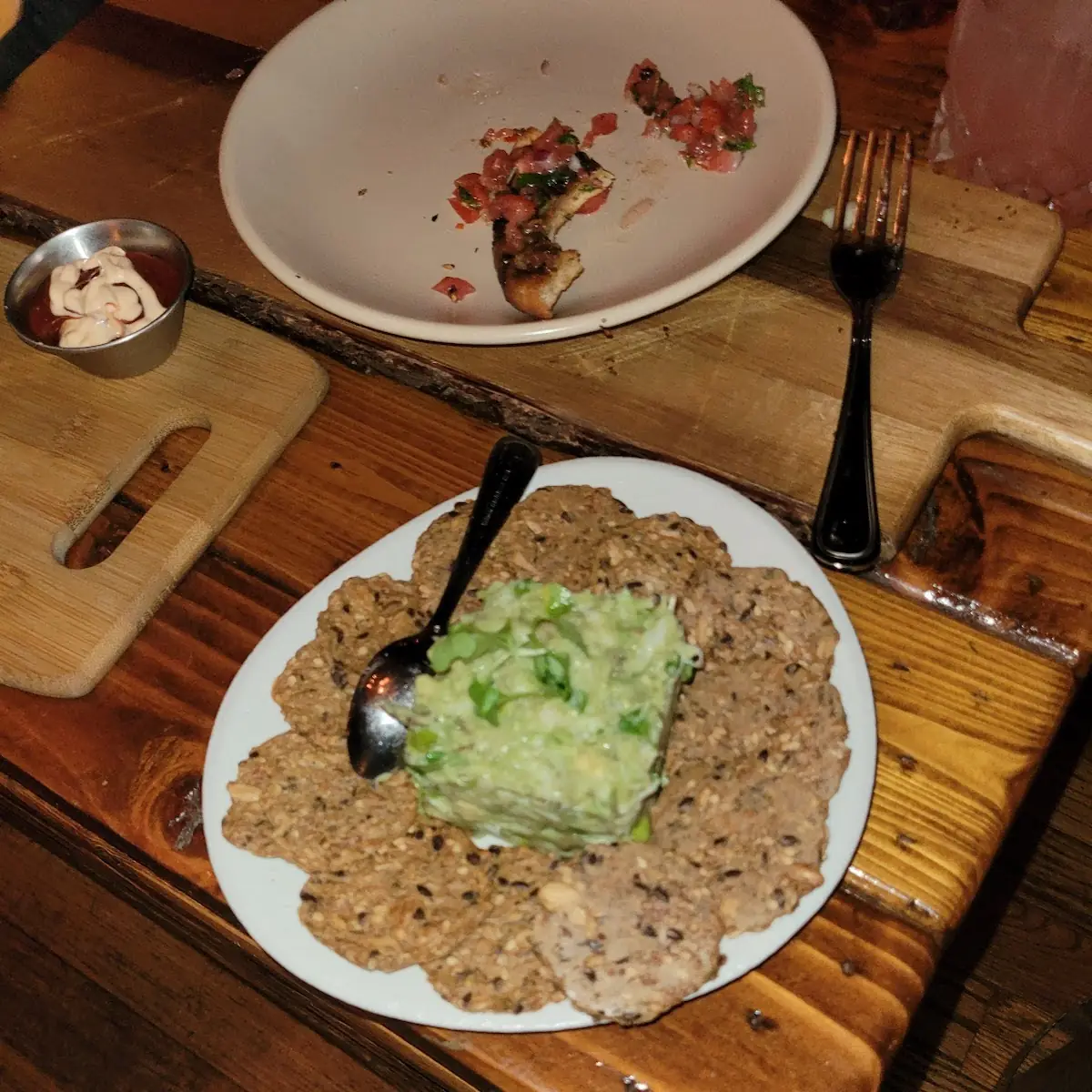 Crab Avocado Dip w Whole Grain Crackers