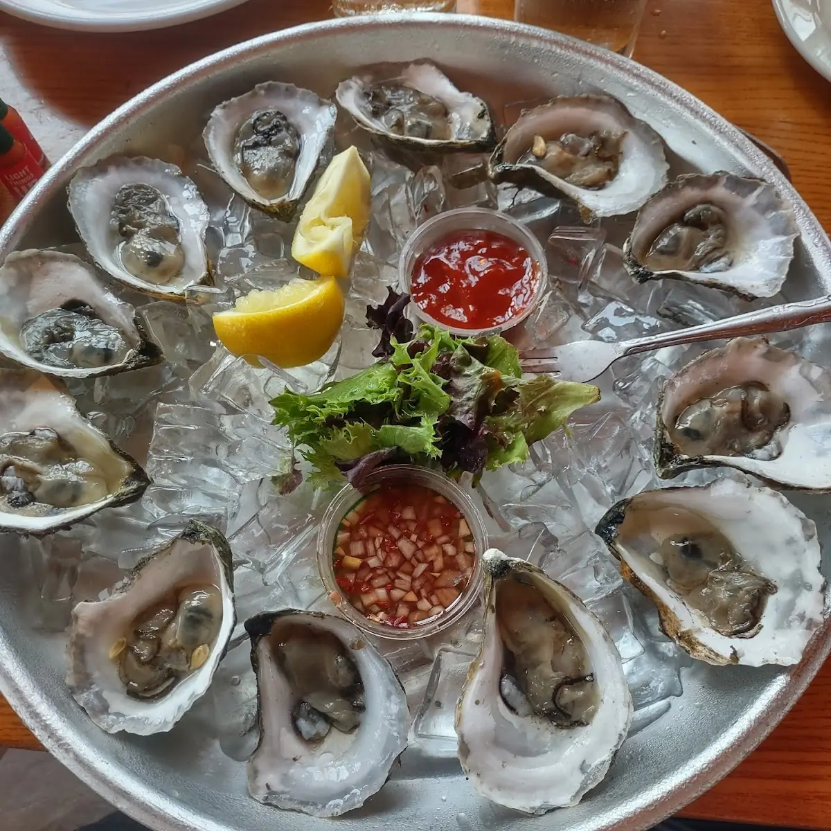 Fresh Oysters Served on Ice