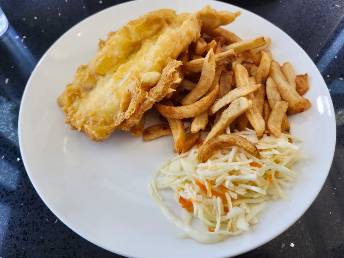 Halibut and Chips Dinner