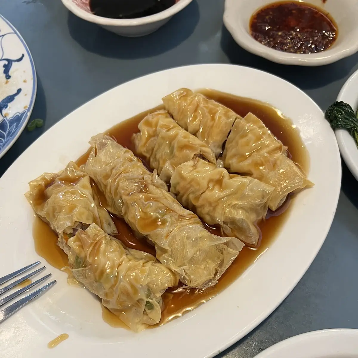 Deep Fried Bean Curd Rolls w Pork and Shrimp