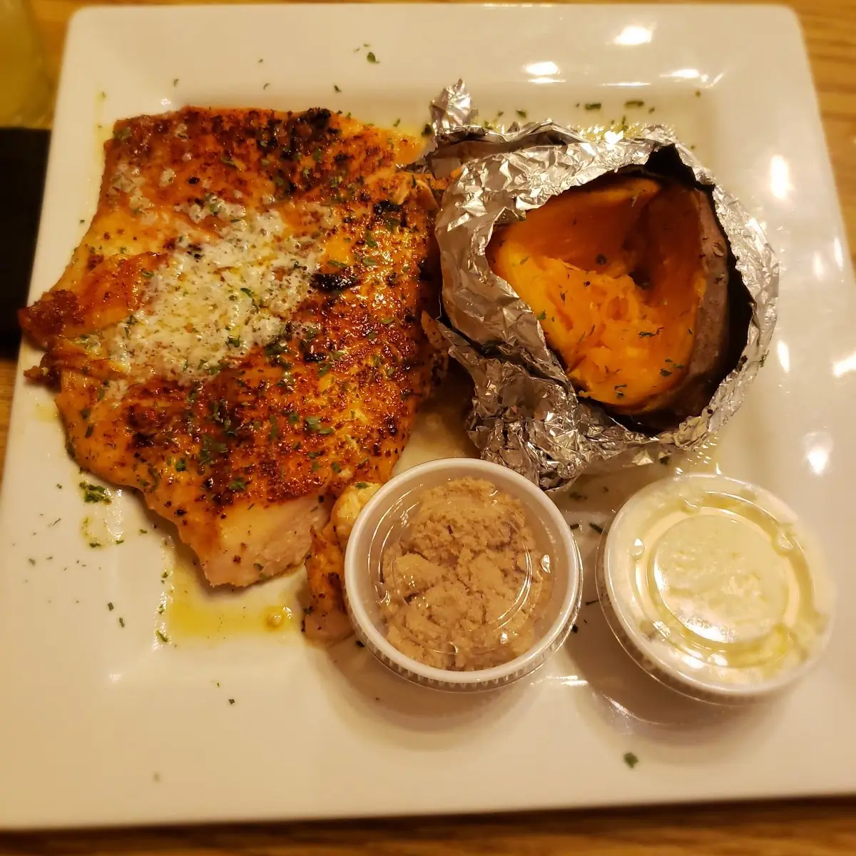 Salmon & Baked Sweet Potato