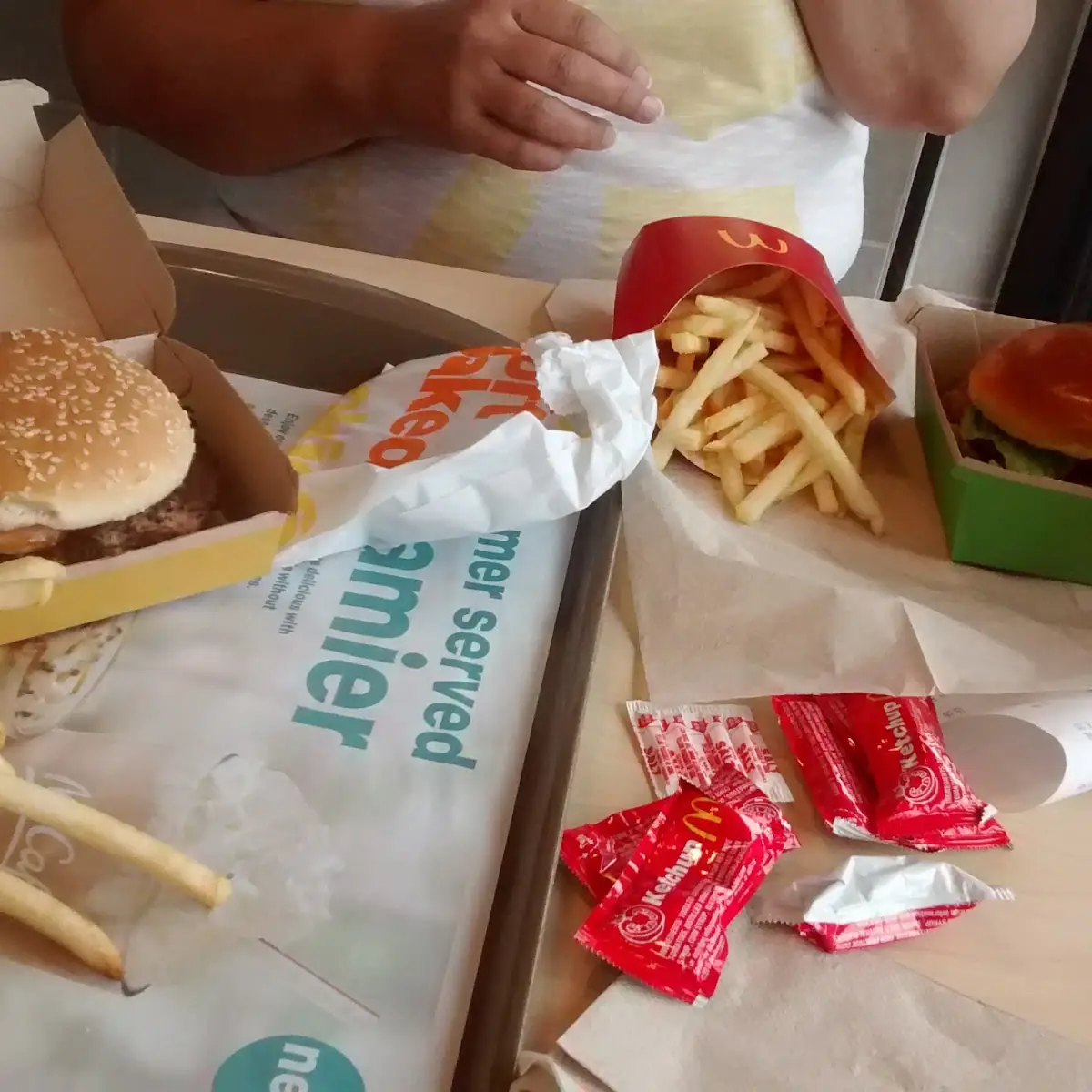 Hamburger and Chicken Burger Meal