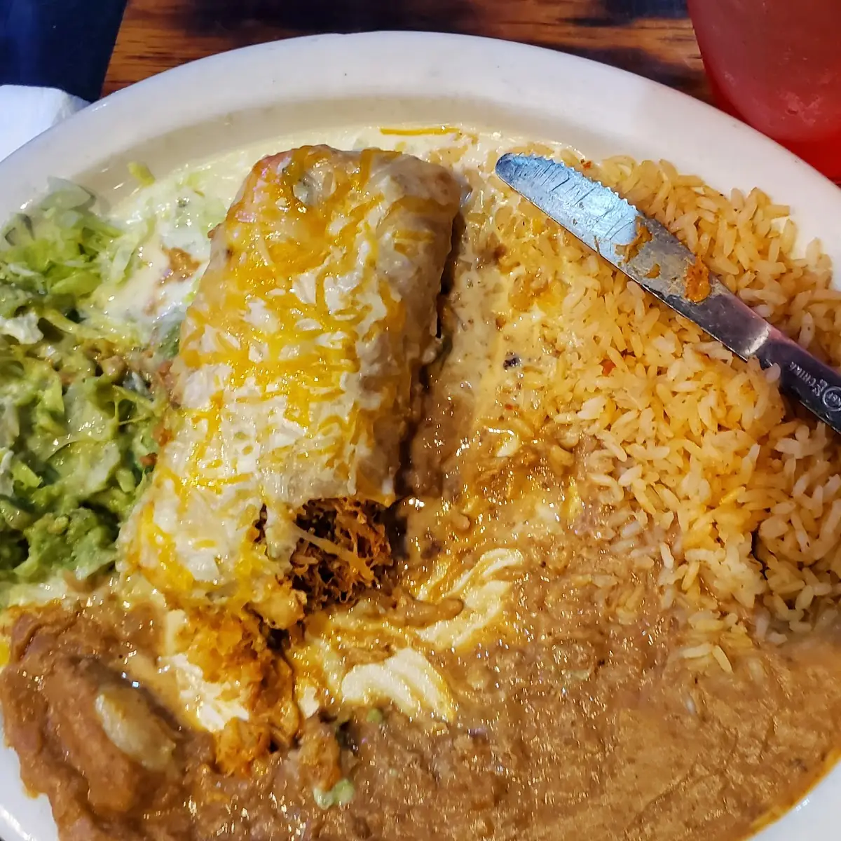 Chimichanga and Quesadilla Combo