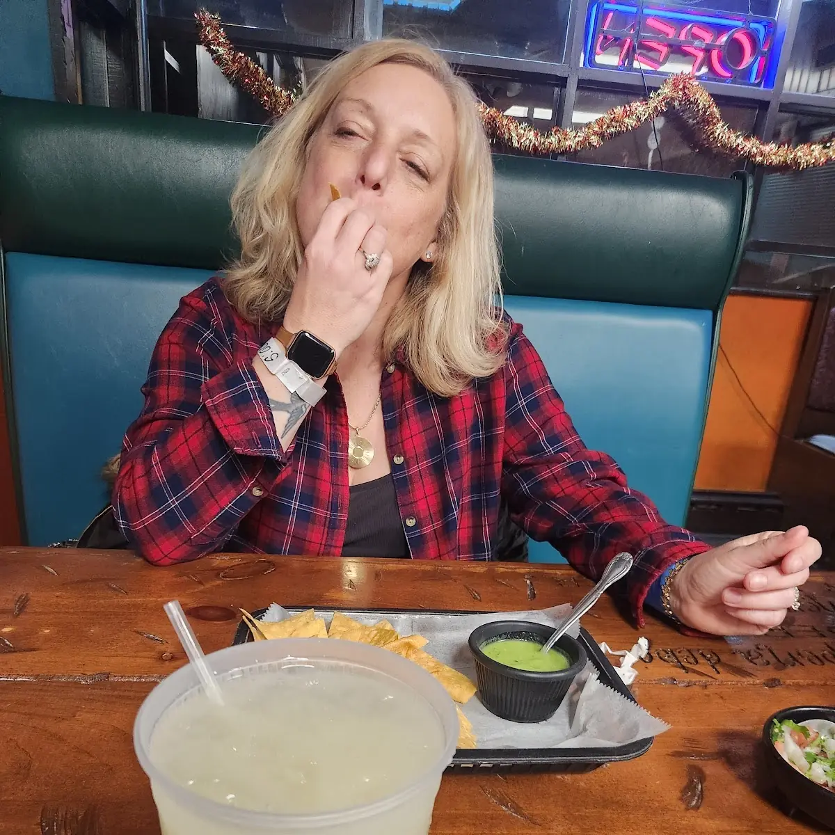 Nachos and Guacamole Dip