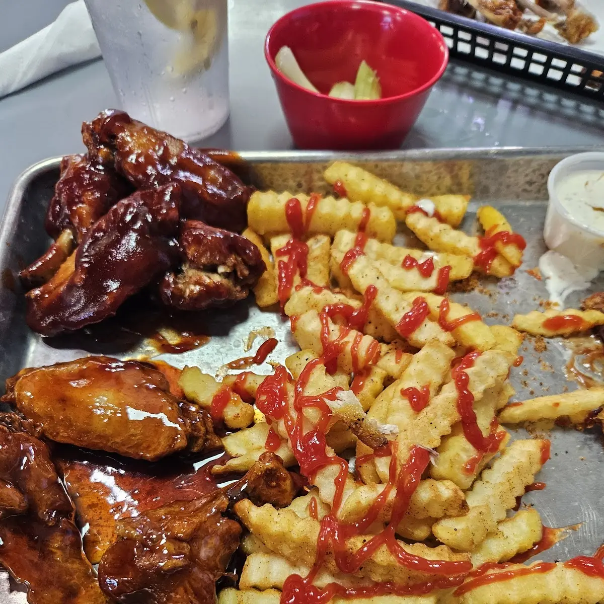 Buffalo Wings and Fries