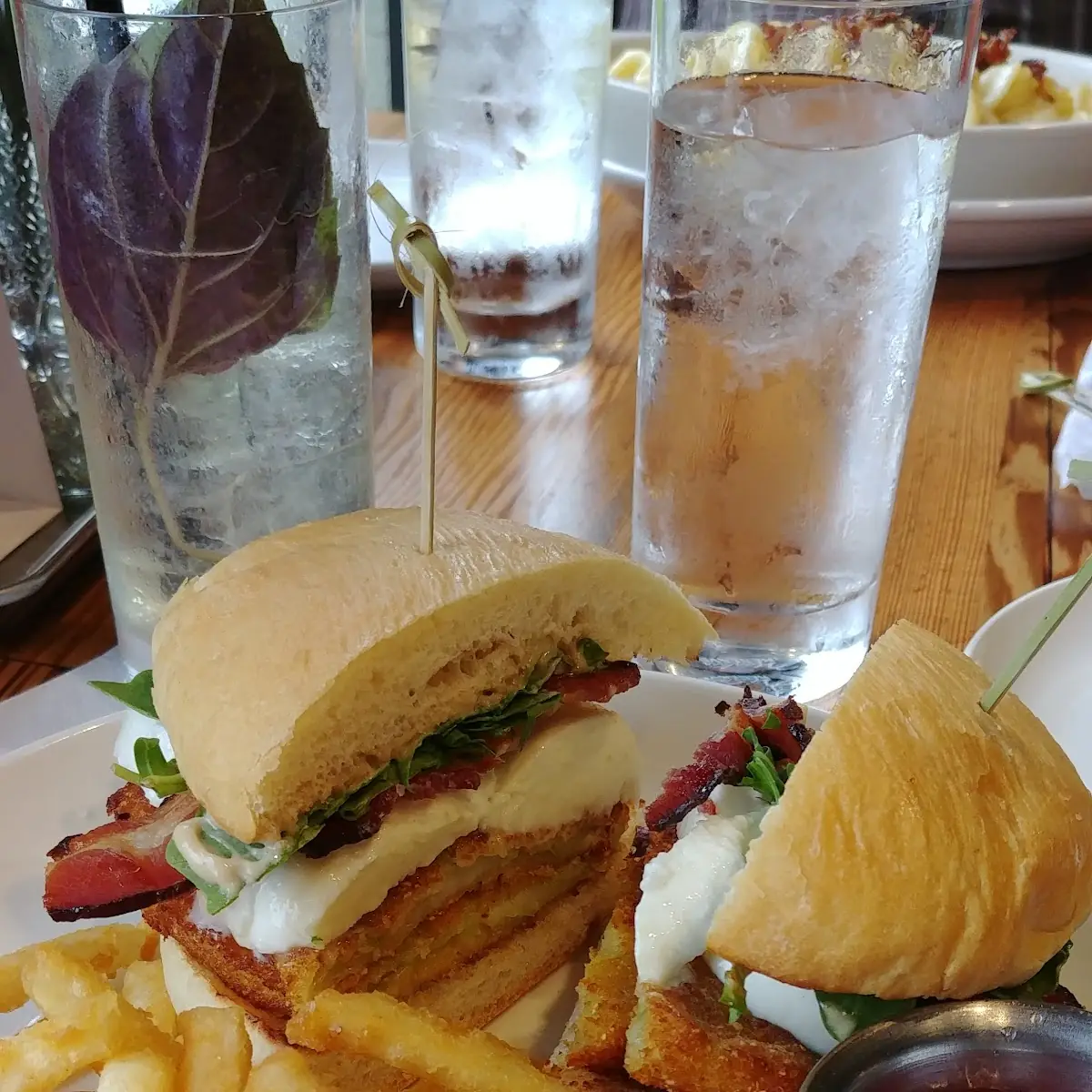 Fried Green Tomato and Mozzarella Sandwich