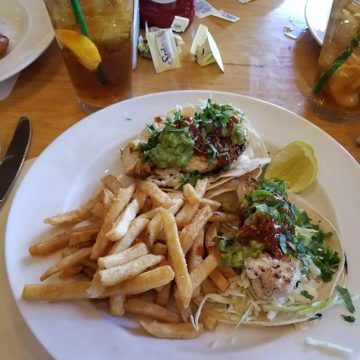 Fish Tacos with French Fries