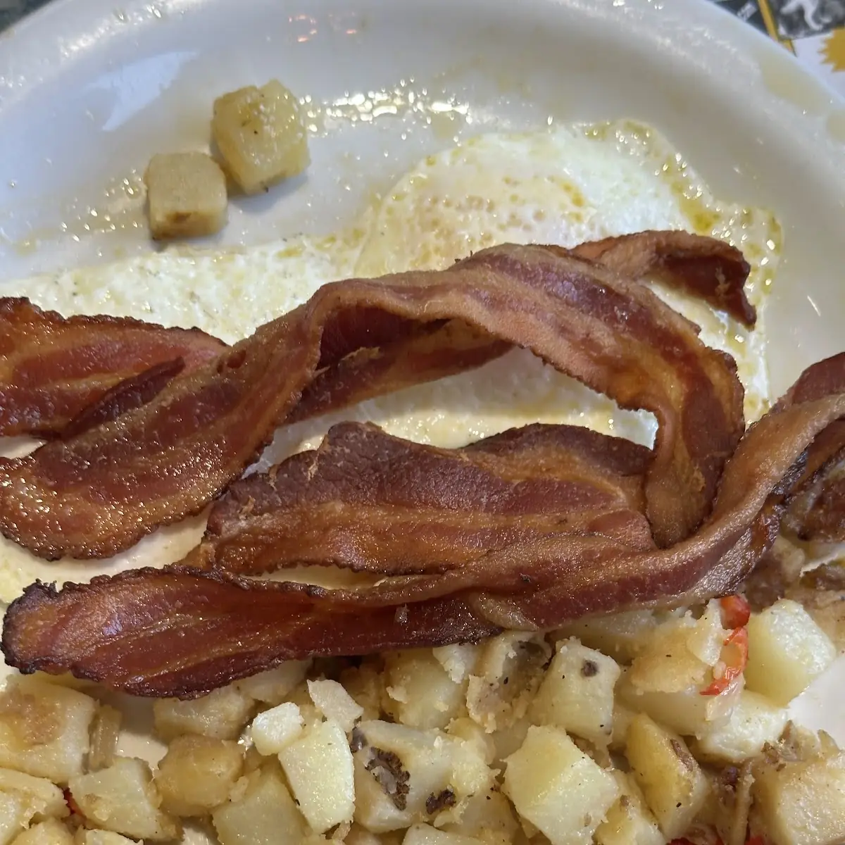Well Done Bacon and Home Fries