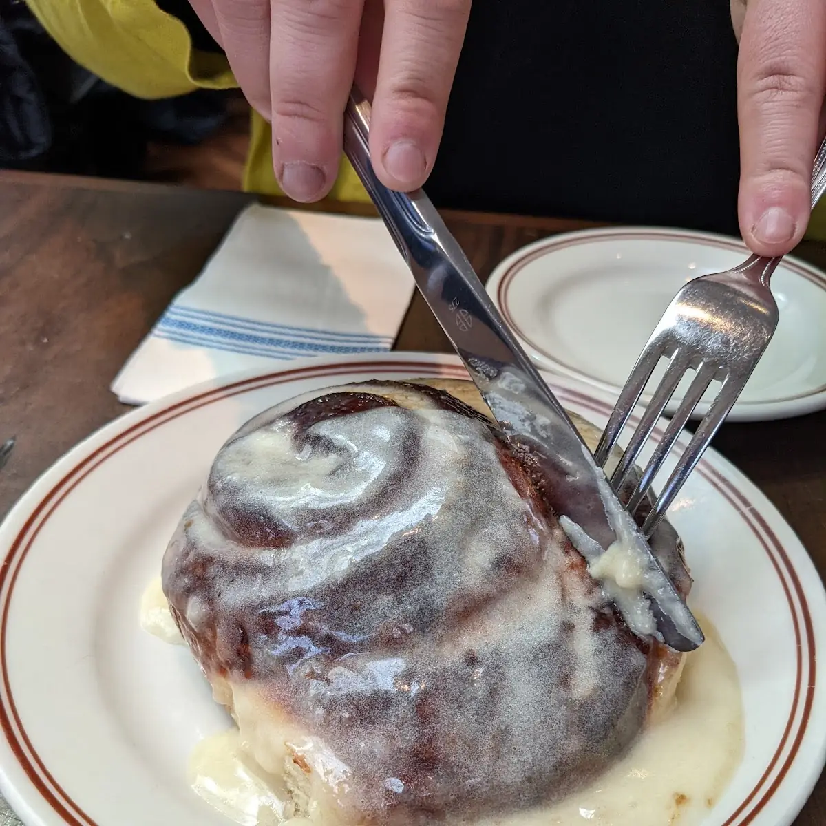 Half Eaten Cinnamon Roll