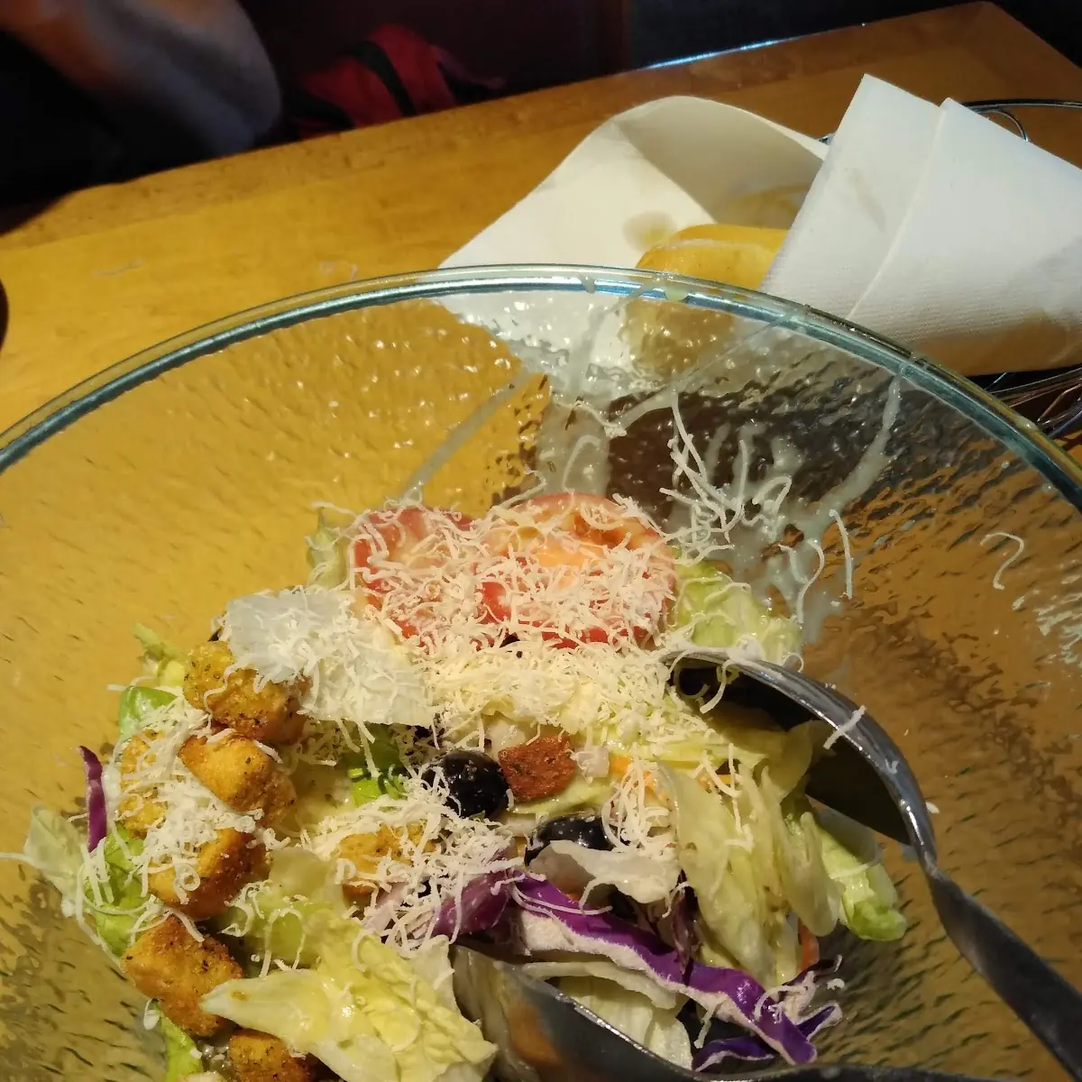 Soup Salad and Bread Sticks