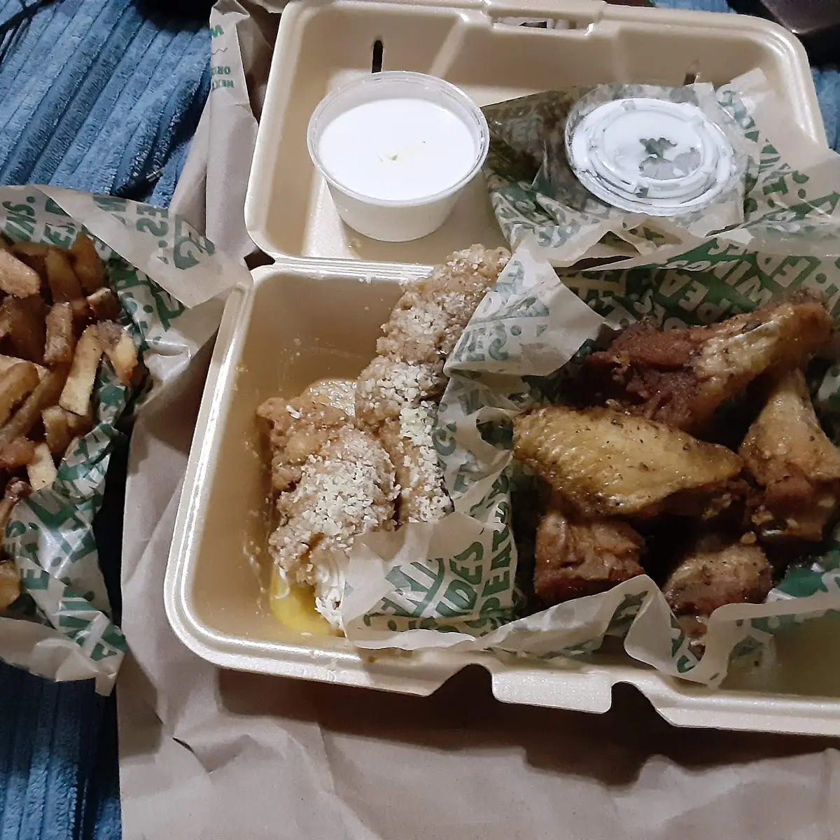 Lemon Pepper Wings and Fries