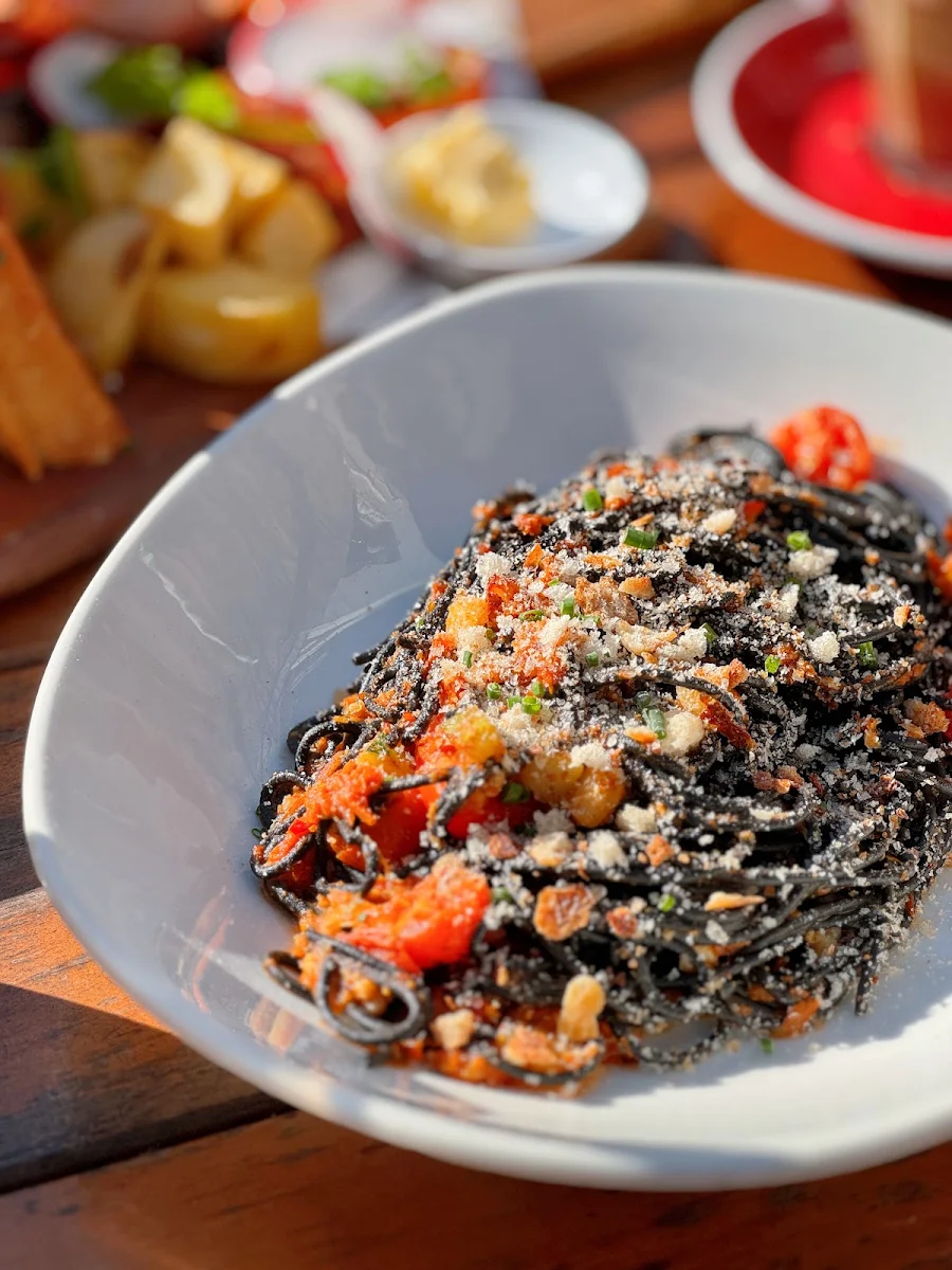Squid Ink Seafood Risotto, Paddock on Crown