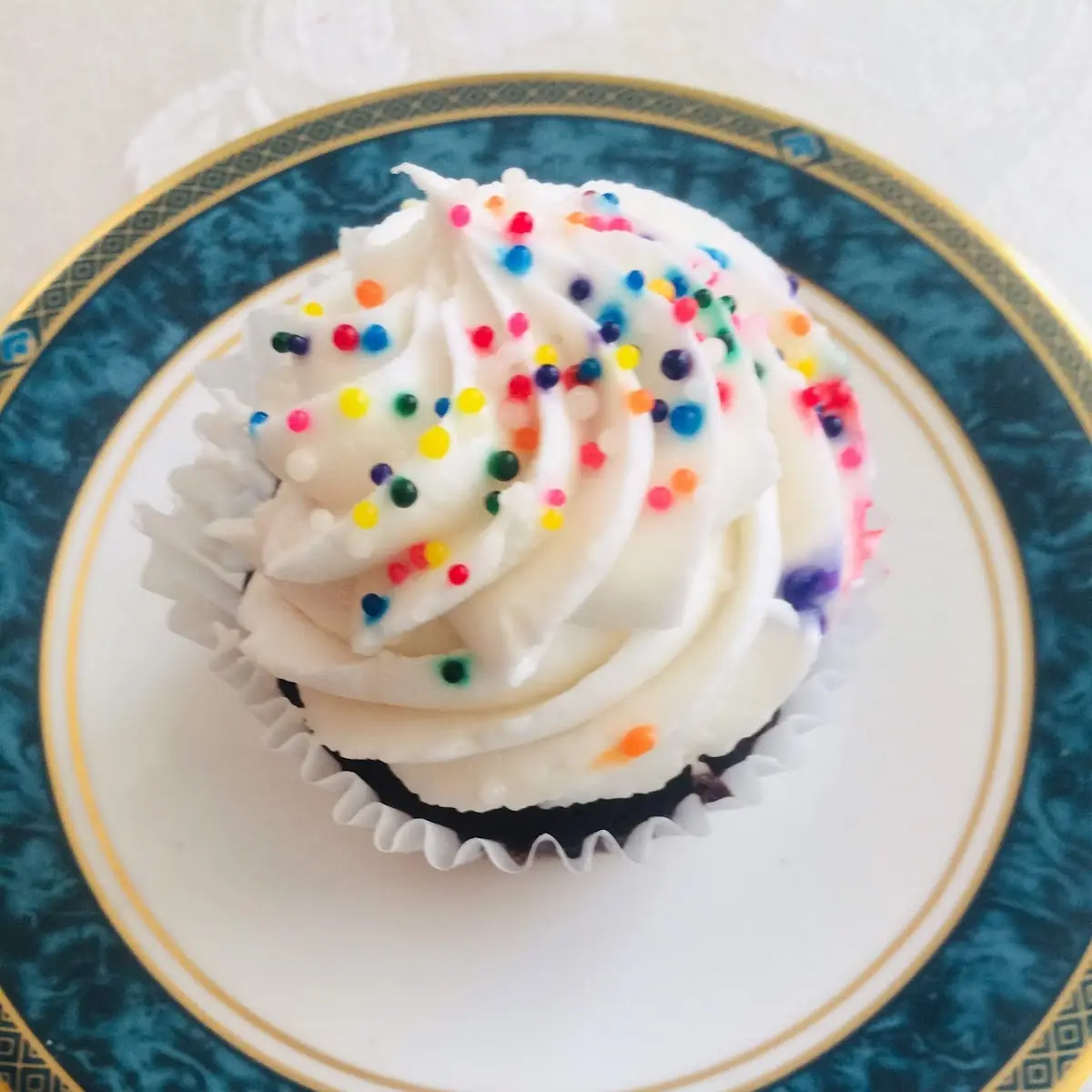 Vegan Chocolate Cupcake with Vanilla Icing