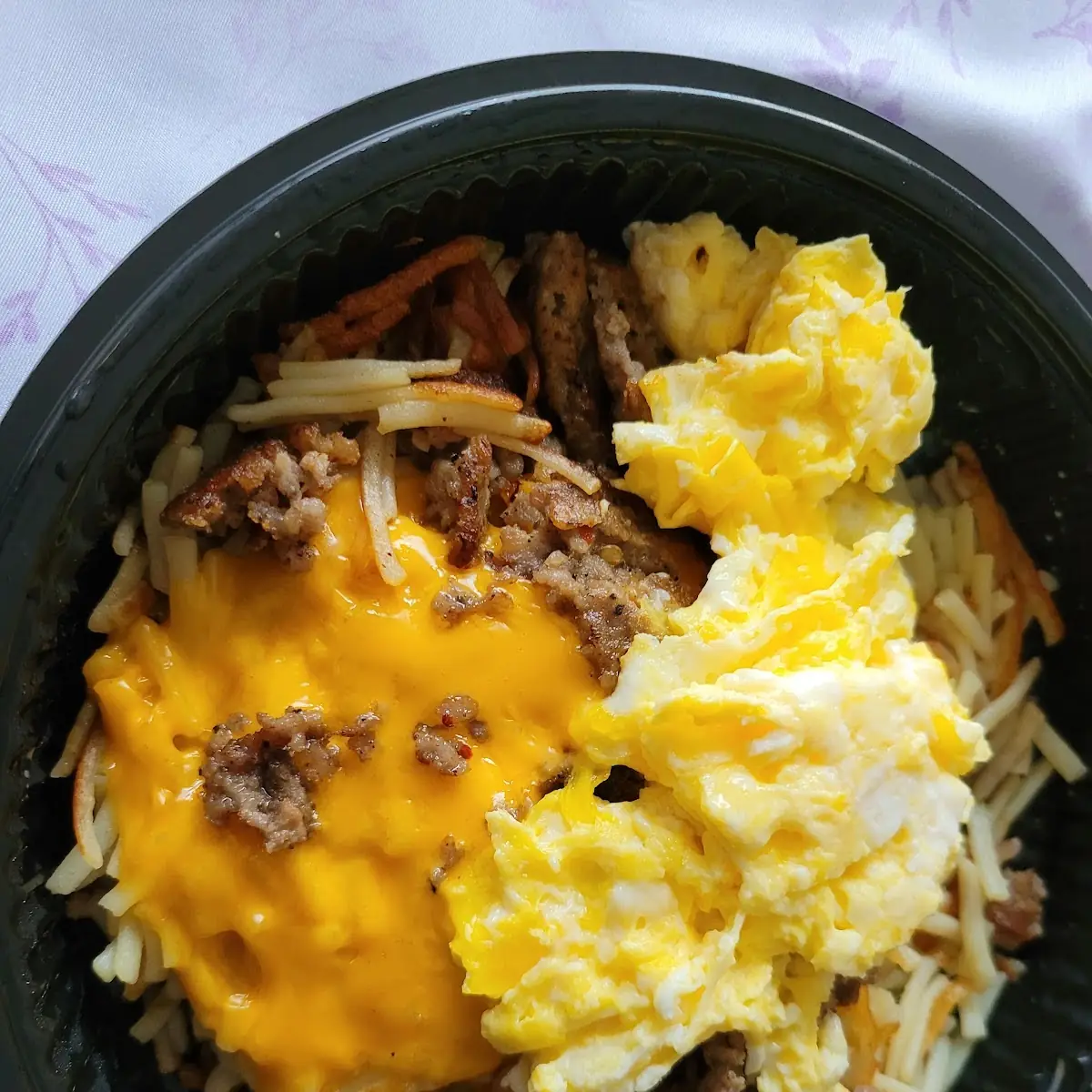 Sausage Egg & Cheese Hashbrown Bowl