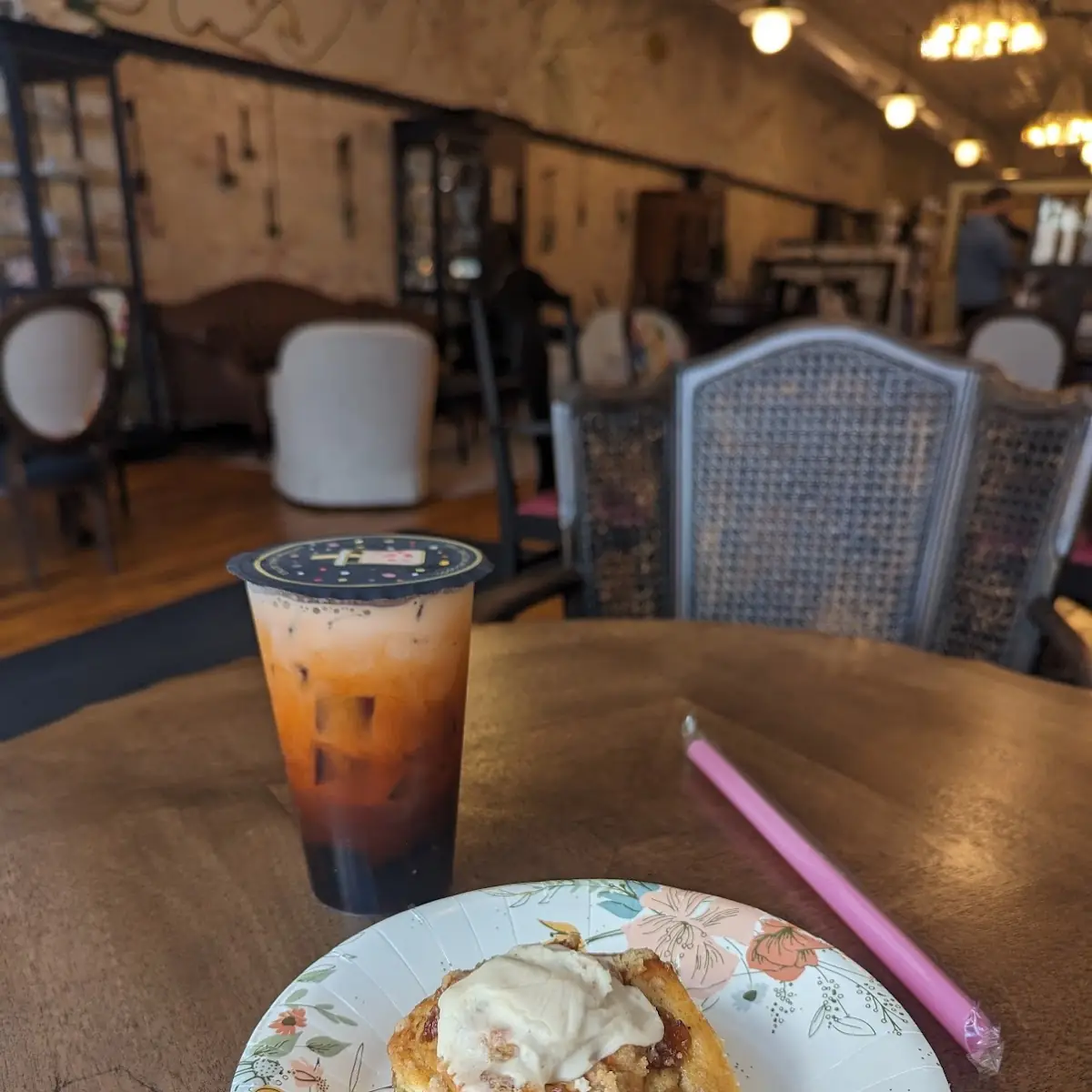 Peach Cobbler Cinnamon Roll