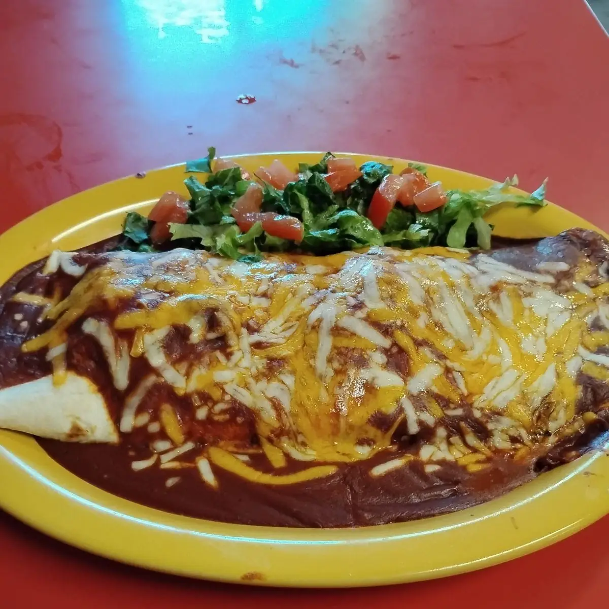 Adovada Burrito Smothered in Red Sauce