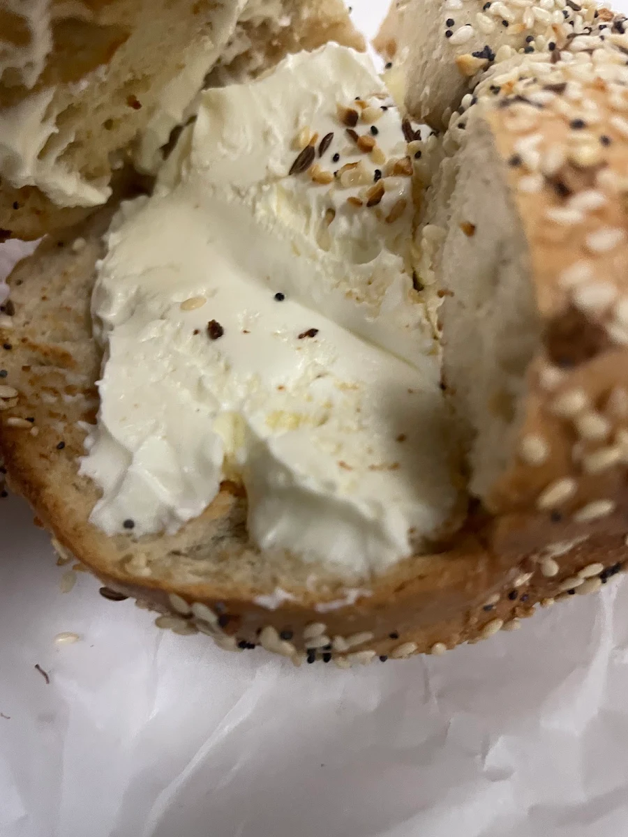 Everything Bagel with Cream Cheese