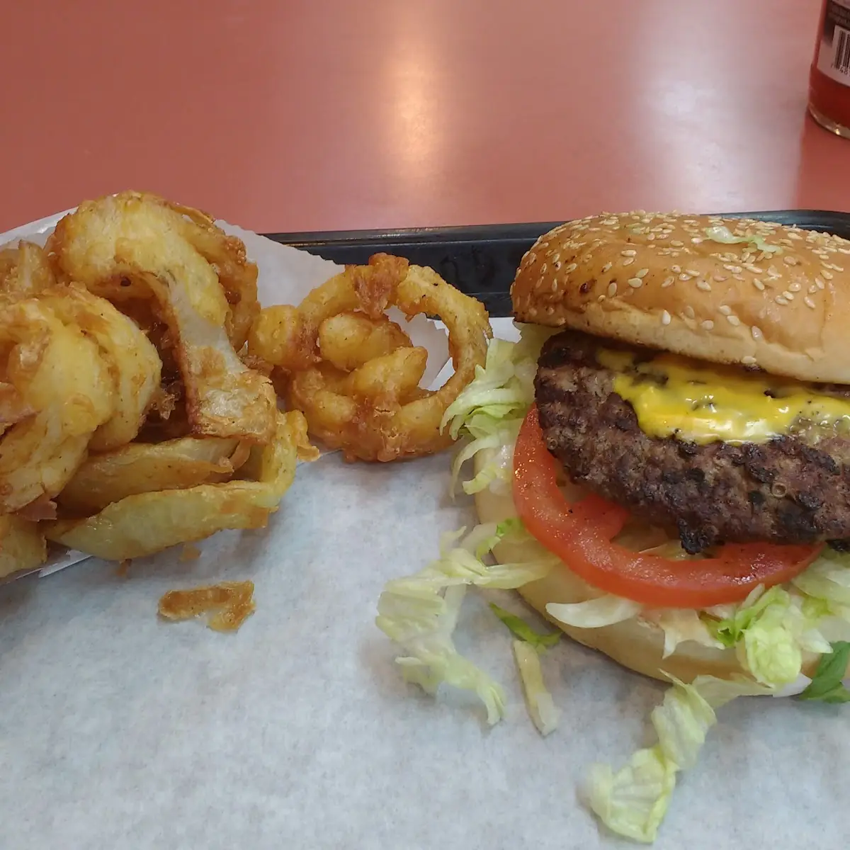 Grilled Onion Cheeseburger Combo
