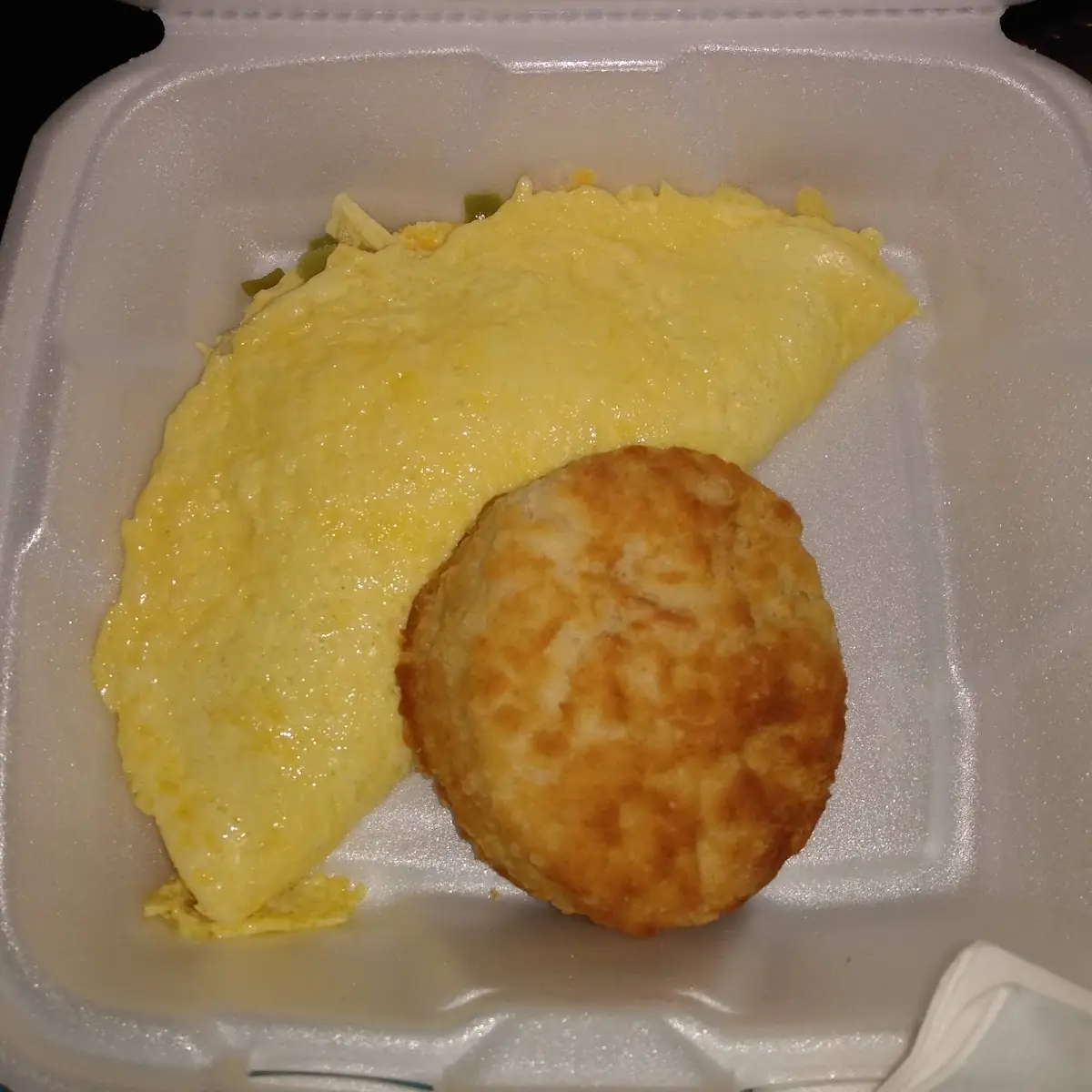 Western Omelette and Biscuit
